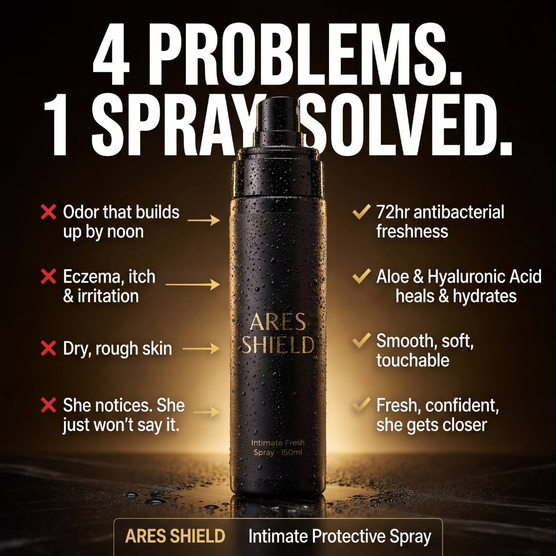 Ares Shield - Antibacterial Intimate Protective Spray for Men